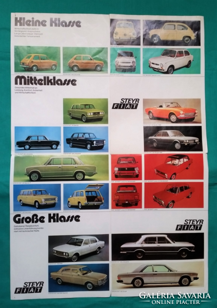 Régi Fiat modellek, autós plakát, poszter ,reklám