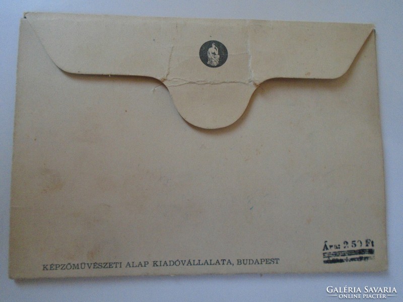 D198517  Ritka réteges üdvözlőlap  Budapest - 1950k.  Képzőművészeti Alap   Gönc  -Radványi György