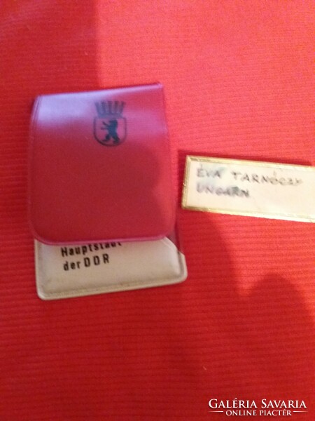 Szocreál ddr ndk international competition medal + tagepass badge Tarnóczy year according to the pictures