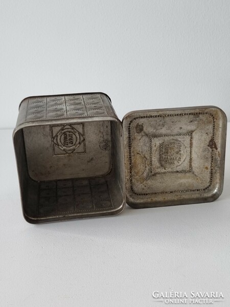 Antique hag coffee embossed tin box, with a very nice patina