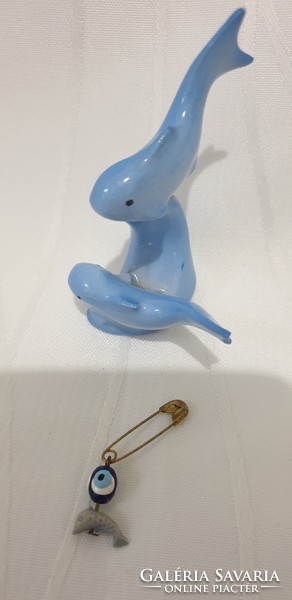 Marked mini dolphin 7 cm + dolphin badge