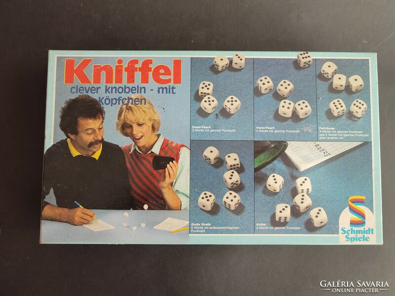 Retro German board game with a knife, dice game - ep