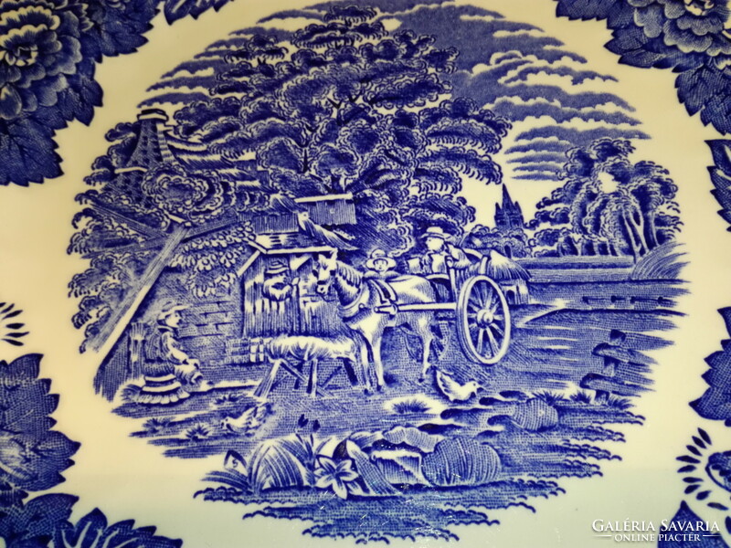 English, scenic porcelain flat plate.