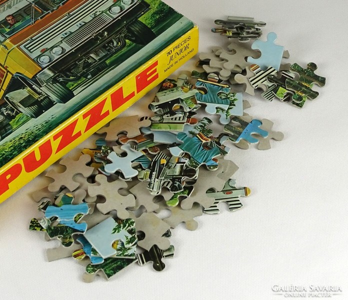 1P064 old retro daf 2600 truck puzzle 70 pieces ~1960