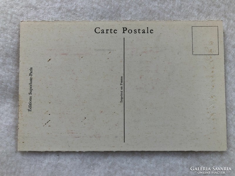Antique, old postcard - post clean -7.