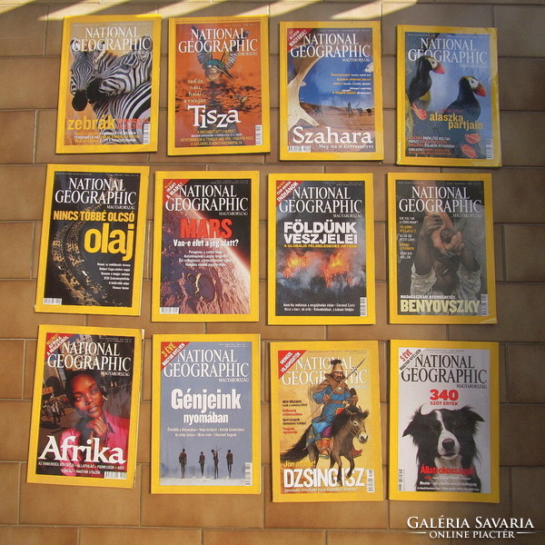 Újszerű National Geographic Magazin (2003-2004-2005-2006-2007-2008) Tisza, Afrika, Szahara, Mars ...