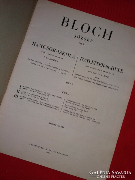 József Bloch: I'm announcing the last time I'm announcing a textbook for violin with broken chords !!