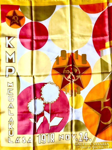 Commemoration of the 50th anniversary of the founding of the rare silk scarf kmp on Nov 24, 1918