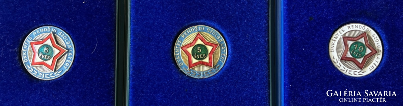 For voluntary police service 5-30 years award badge series