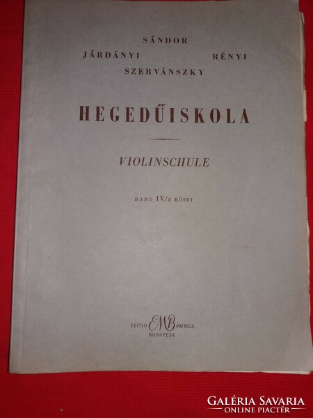 Sándor-járdányi-szervánszky: violin school iv / the volume textbook according to the pictures, I am announcing it for the last time !!