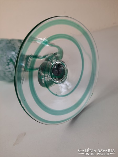 Vintage Jozefina Krosno fújt üveg váza, medúza (jellyfish) szárral