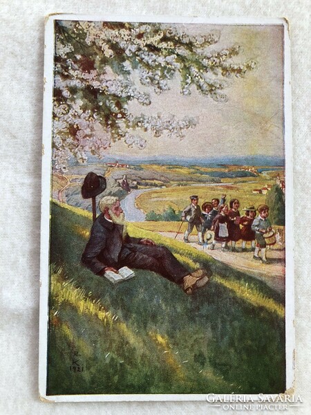 Antik, régi képeslap  - Postatiszta                -7.