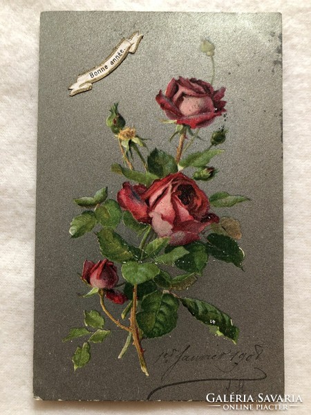 Antik, régi képeslap - 1908               -7.