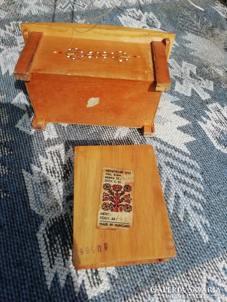 2 folk wooden boxes
