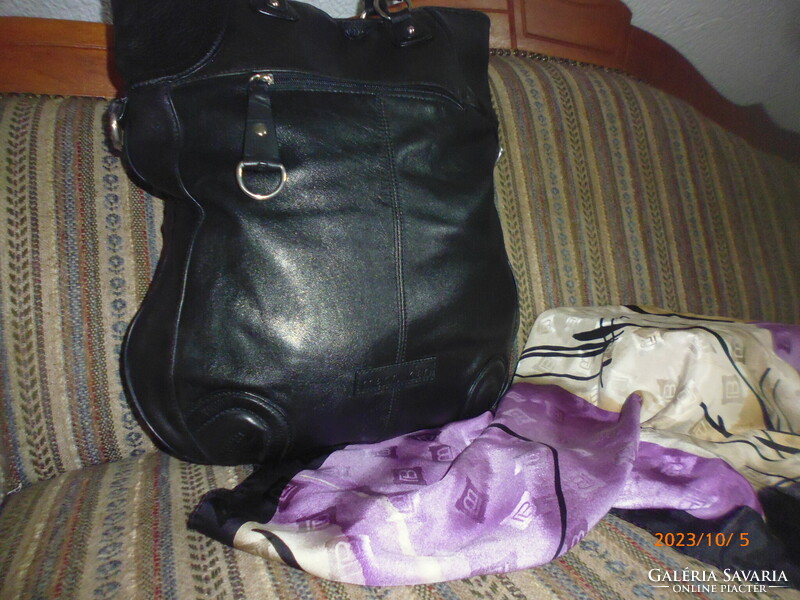 Vintage Japanese shopper bag .. Real leather bag ..
