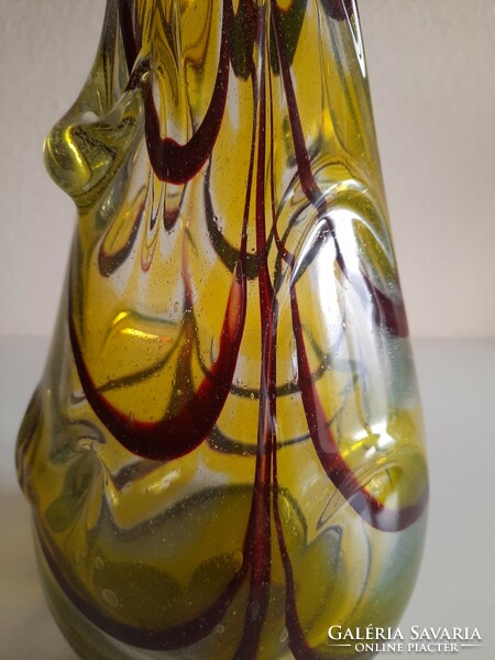 Vintage cseh fújt üveg váza, Mstisov/Moser váza