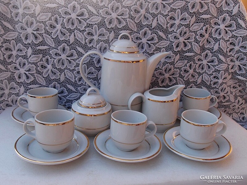 Alföldi white - gold coffee set