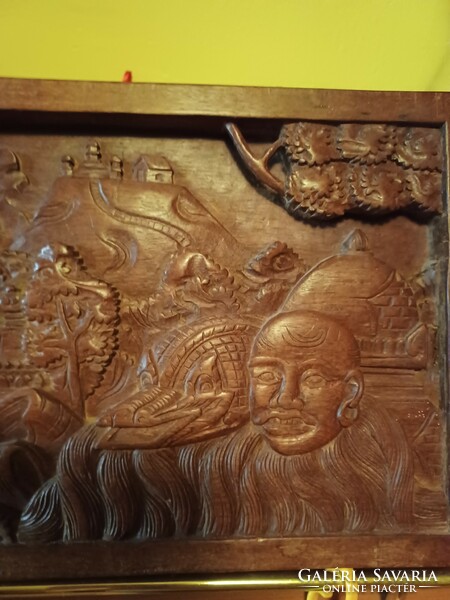 Asian carved mural