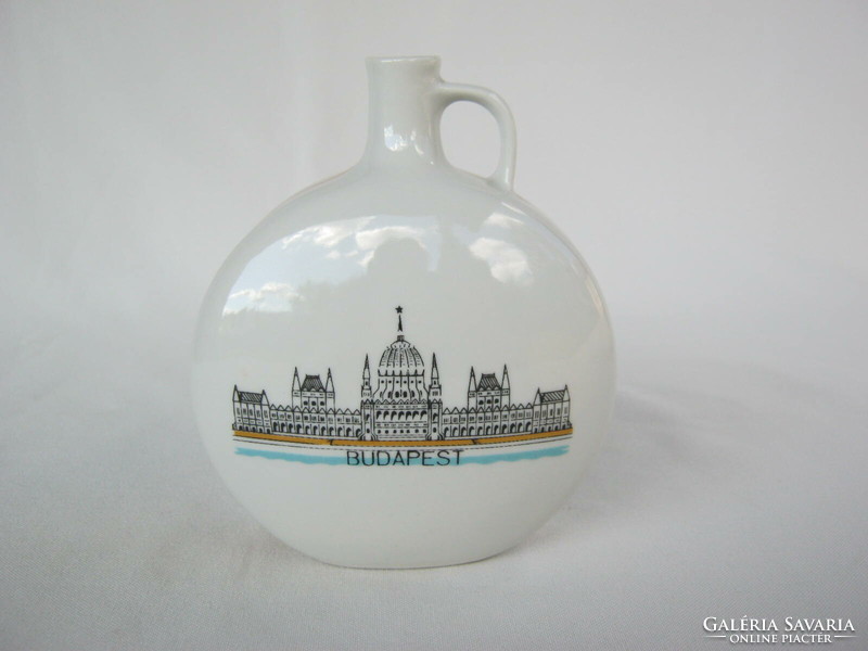 Drasche Kőbányai porcelán váza Budapest emlék