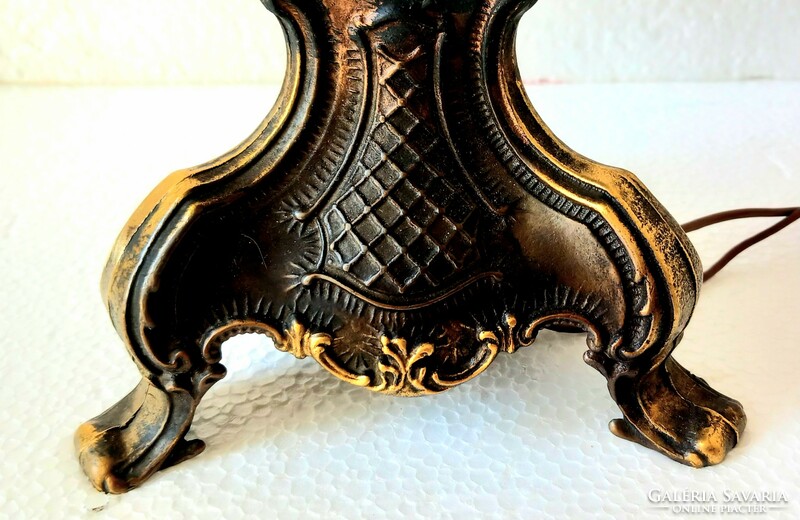 Bronz Tiffany asztali lámpa antik ALKUDHATÓ  Art deco