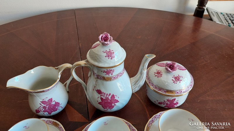 Herend coffee set for 6 people with apponyi pattern