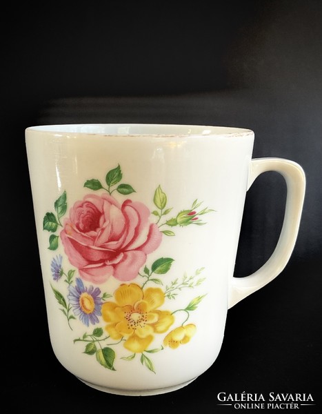 Zsolnay antique rose mug