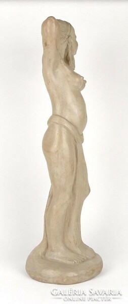 1O880 Balogh : Beduin kerámia női akt szobor 41 cm