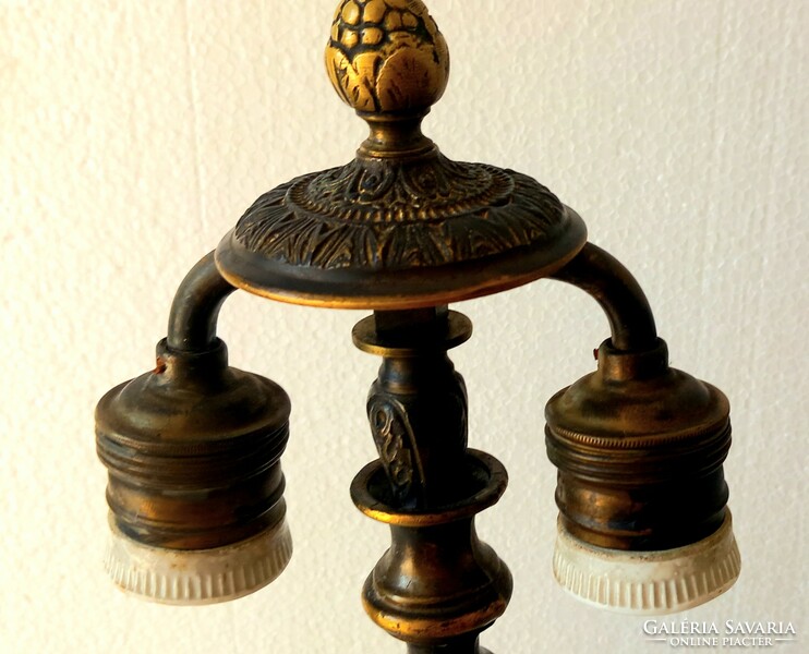 Bronz Tiffany asztali lámpa antik ALKUDHATÓ  Art deco
