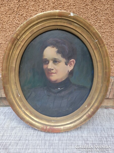 Ödön Heller (1878 - 1921) - portrait Adolfné Bokor (wife of a famous Szeged pharmacist)