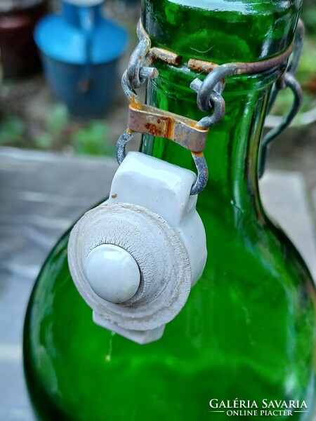 2 Old mineral water bottles with buckles