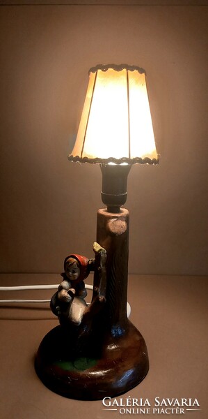 Kerámia aszrali lámpa antik figurális ALKUDHATÓ design árt deco