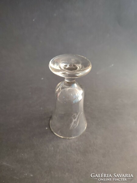 Monogrammed antique bieder glass cup - ep