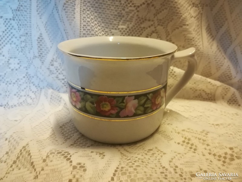 Large, thick-walled porcelain mug