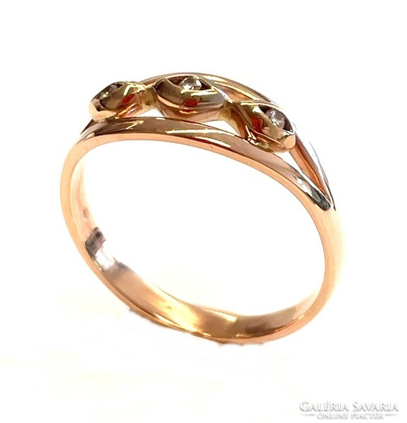 Brill stone red gold ring 58m