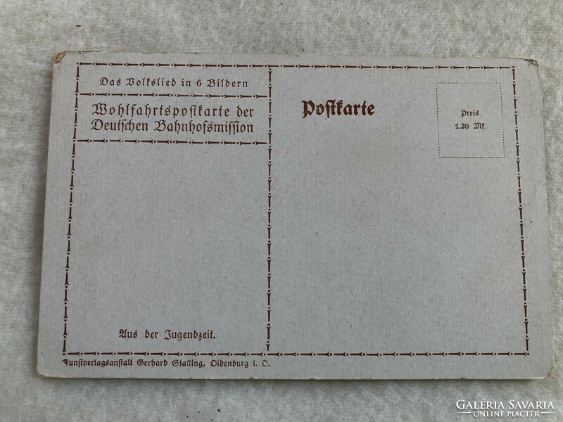 Antik, régi képeslap  - Postatiszta                -7.