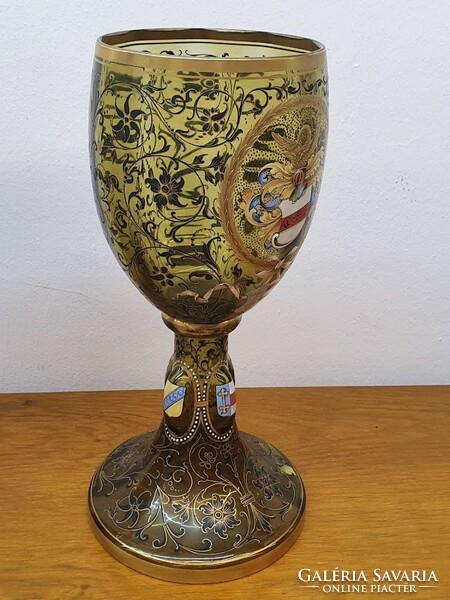 Huge Bohemian glass goblet 1880k, 31cm - 50250