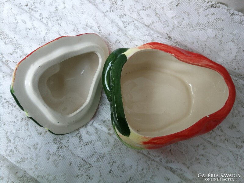 Very, very cute, special strawberry ceramic container