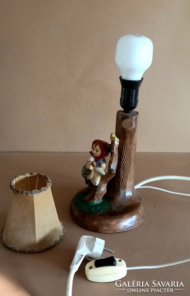 Ceramic astral lamp antique figural negotiable design art deco