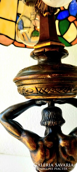 Bronze tiffany table lamp antique negotiable art deco