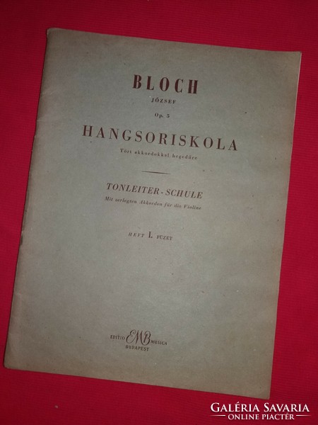 József Bloch: I'm announcing the last time I'm announcing a textbook for violin with broken chords !!