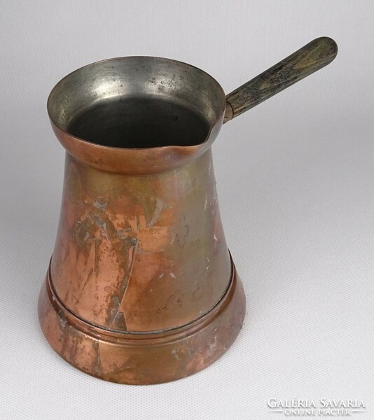 1O894 antique marked red copper bmf kettle