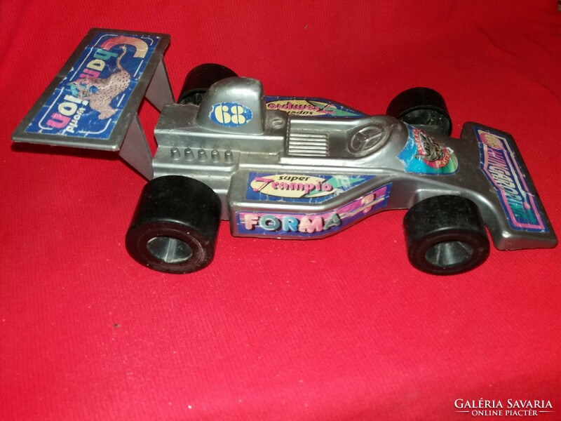 Retro traffic goods, bazaar goods, larger plastic toy racing car hungaroring according to the pictures, 30 cm
