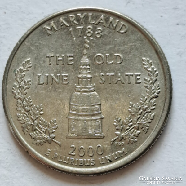 2000 Maryland Commemorative USA Quarter Dollar 