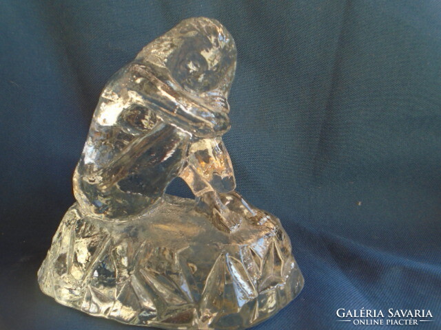 Longing lead crystal artwork with female nude sculpture 1000 grams kept in a perfect display case