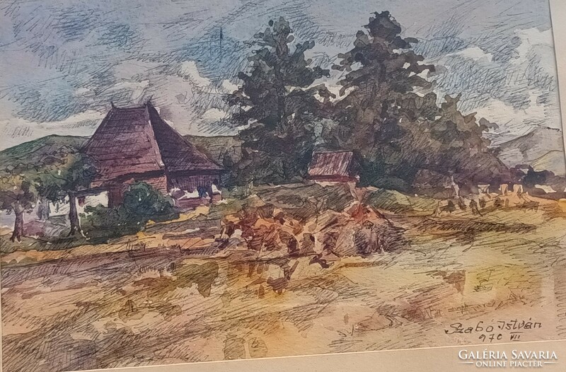 István Szabó - watercolor mixed technique