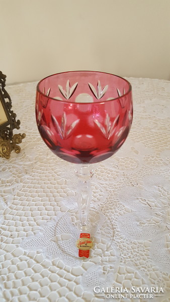 Beautiful anna hütte colored lead crystal wine glasses 4 pcs.