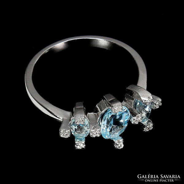 54 And real blue topaz 925 silver ring