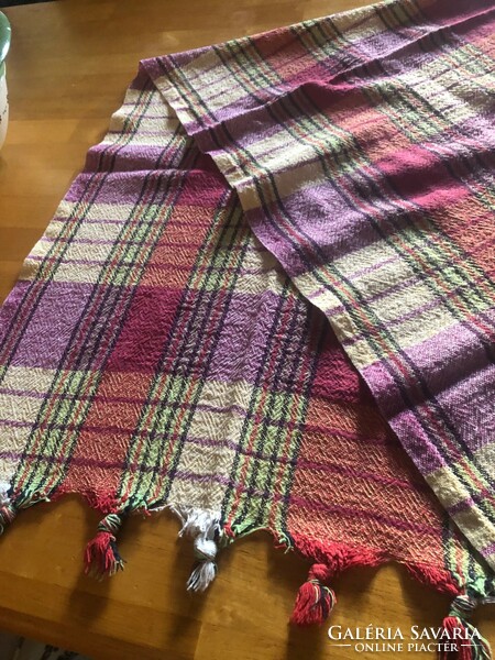 Woven, checkered tablecloth, center table runner