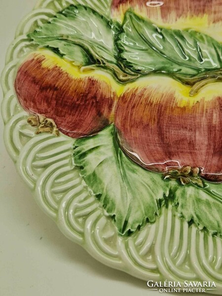 Italian Neapolitan ceramic fruit plate hand painted 21cm