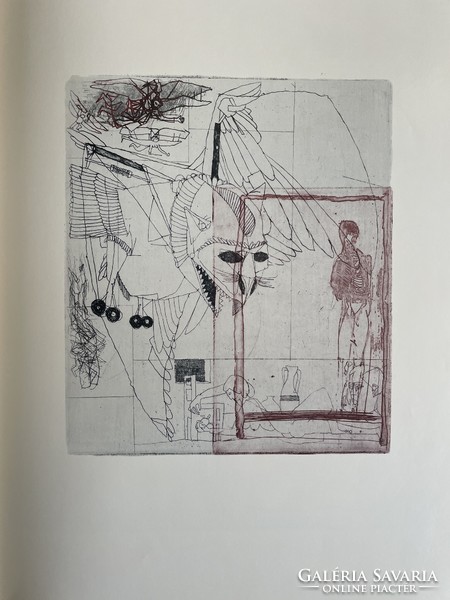 Béla Kondor seventeen etchings, offset folder, corvina 1980